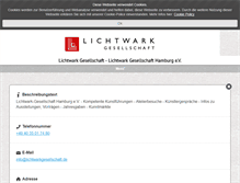 Tablet Screenshot of lichtwarkgesellschaft.de